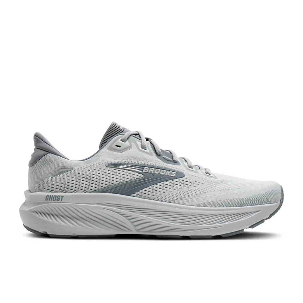 Mens Brooks Running Ghost 18 in Primer Grey/Oyster Mushroom