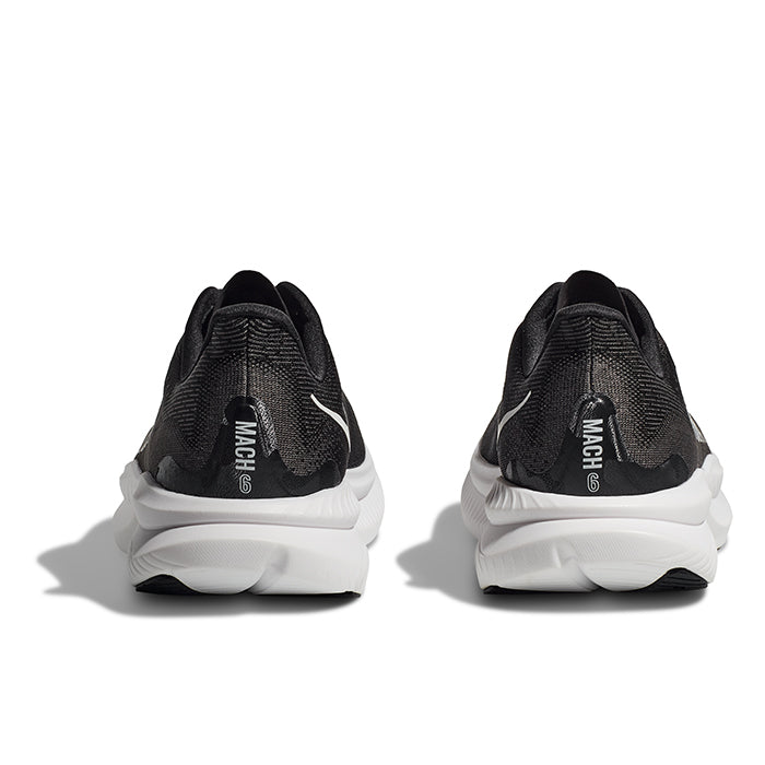 Mens Hoka Mach 6 Wide in Black/White – Lucky Shoes