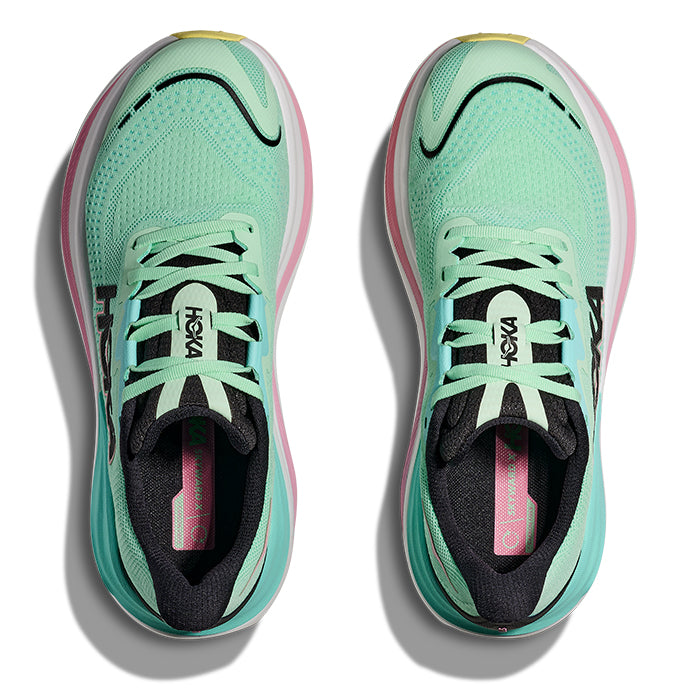 Womens Hoka Skyward X in Mint Flourite/Blue Spark – Lucky Shoes