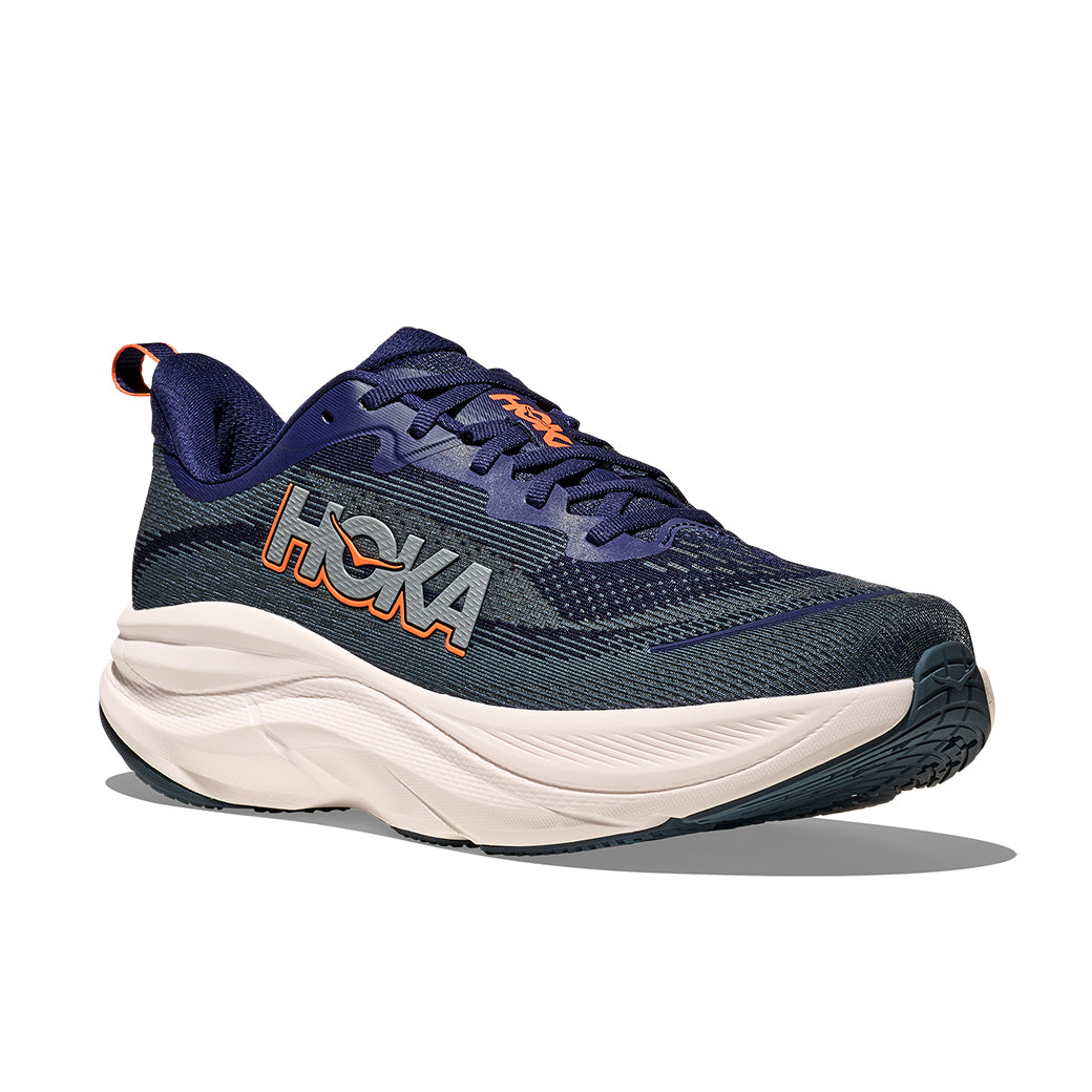 Mens Hoka Skyflow Wide in Midnight Blue/Varsity Navy