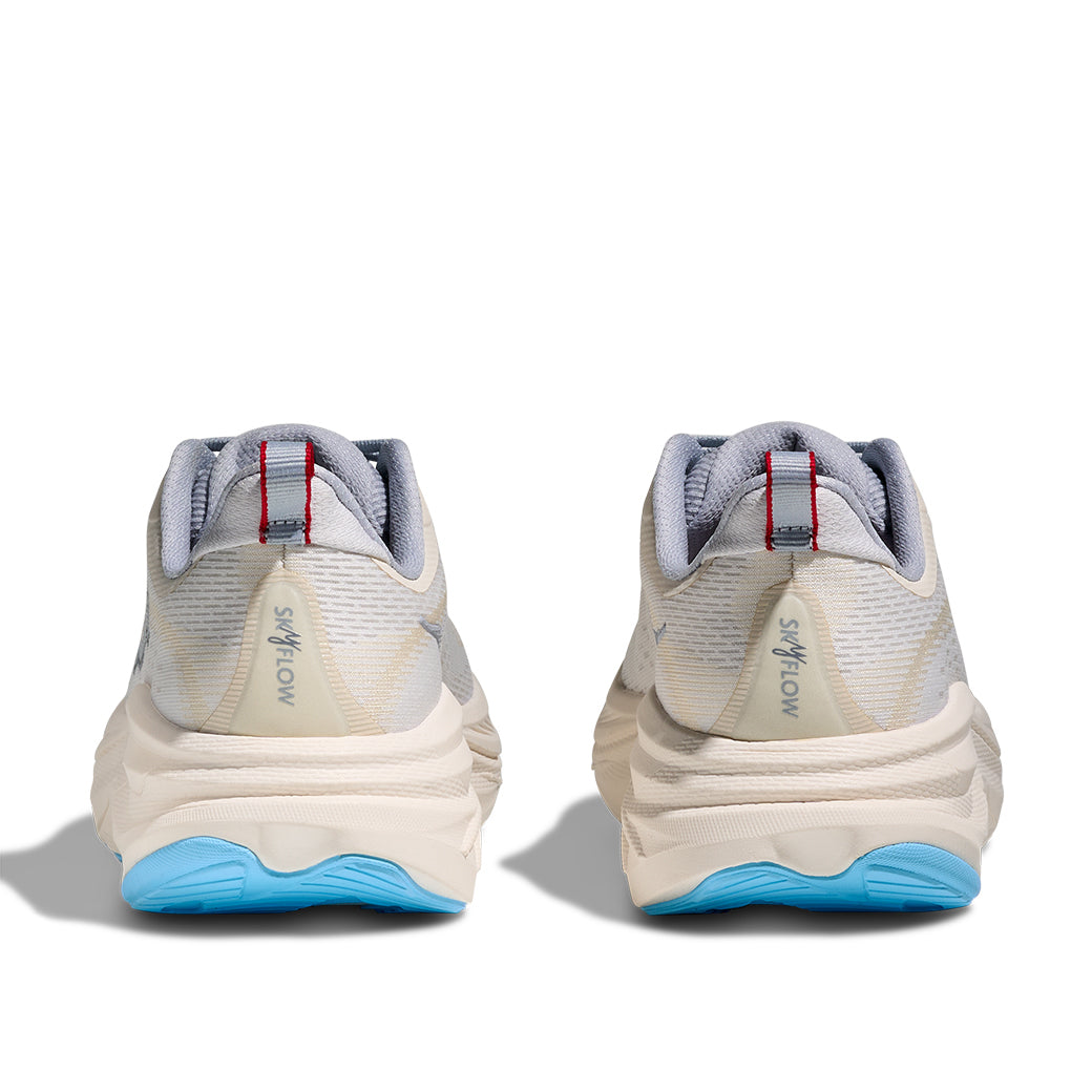 Womens Hoka Skyflow Wide in Alabaster/Mineral Blue