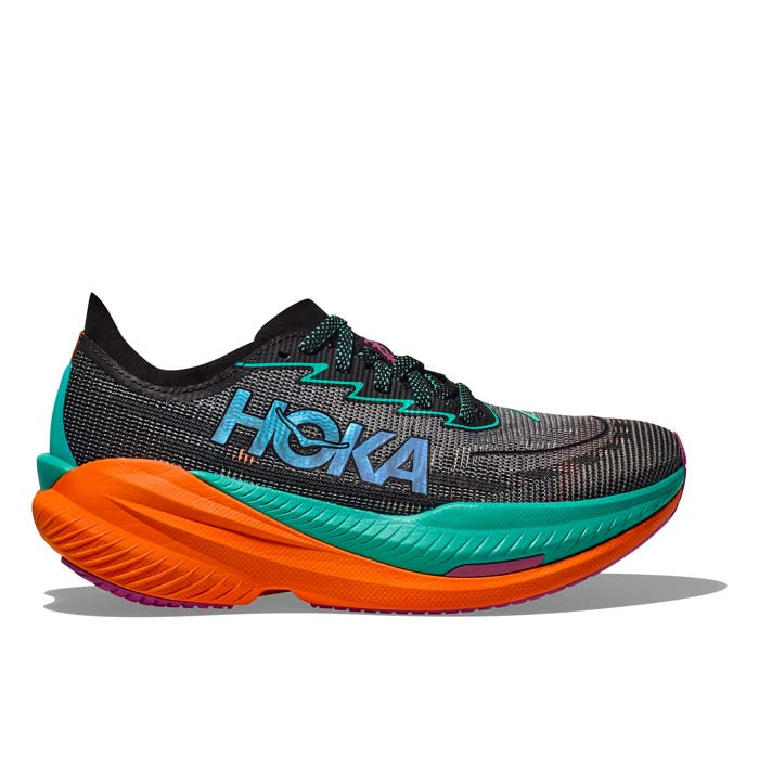Womens Hoka Mach X 2 in Black/Electric Aqua – Lucky Shoes