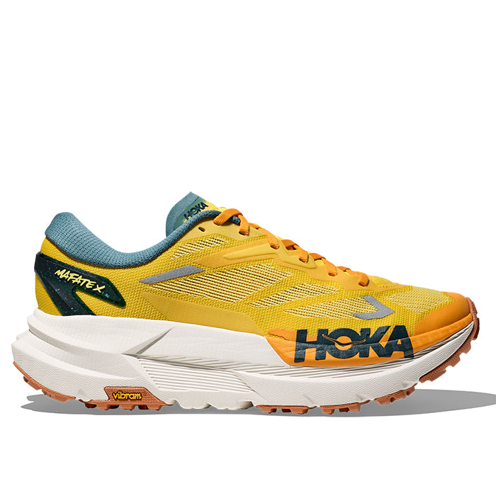 Mens Hoka Mafate X in Zest/Mountain Fog – Lucky Shoes