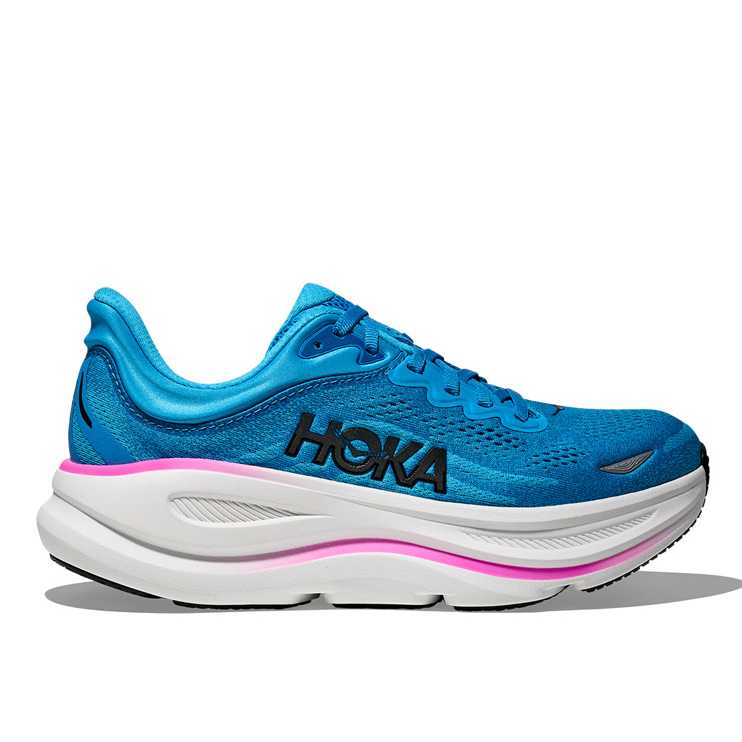 Womens Hoka Bondi 9 in Skyward Blue / Neon Fuchsia – Lucky Shoes