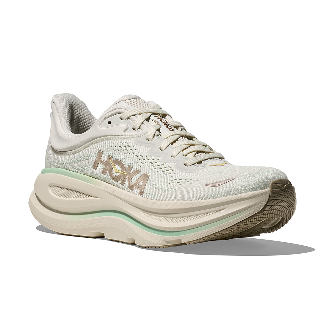Womens Hoka Bondi 9 in Truffle Salt/Sea Glass – Lucky Shoes
