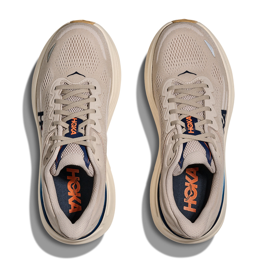 Mens Hoka Bondi 9 Wide in Stucco/Grout