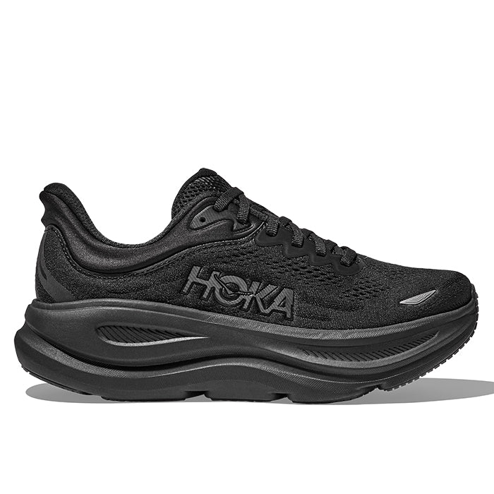 Womens Hoka Bondi 9 Wide in Black/Black – Lucky Shoes