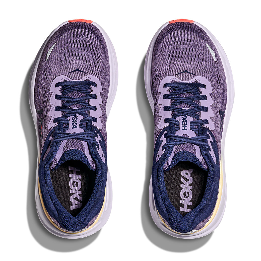 Womens Hoka Bondi 9 Wide in Berry Jam/Berry Patch
