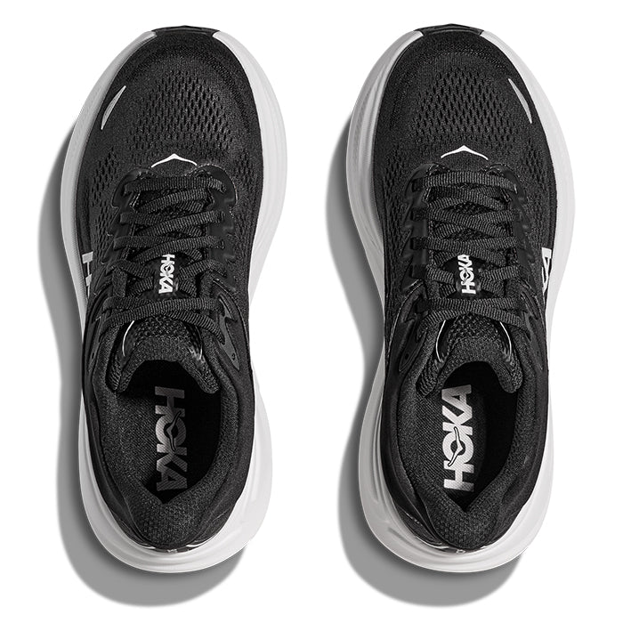 Womens Hoka Bondi 9 Wide in Black/White – Lucky Shoes