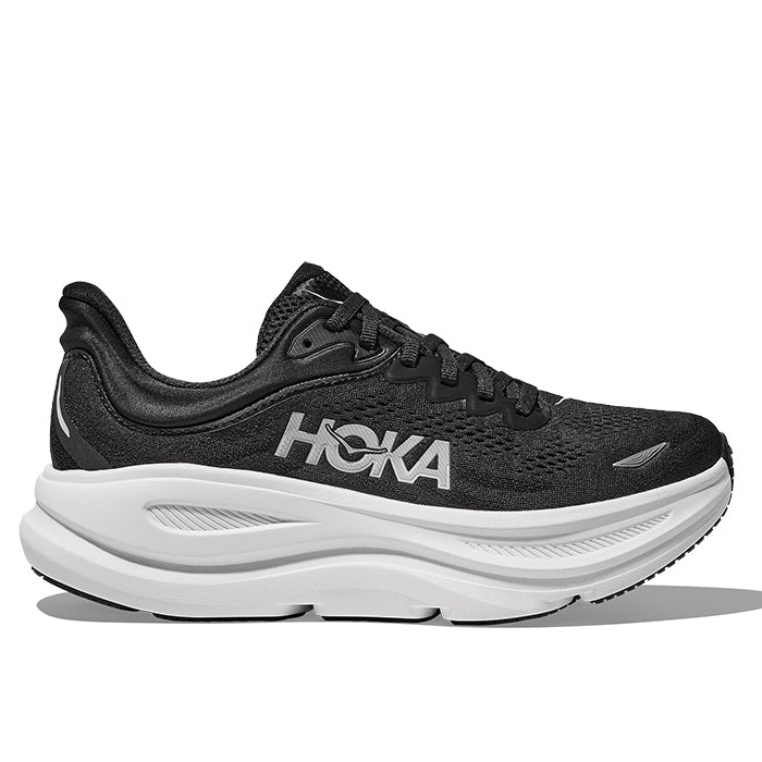 Womens Hoka Bondi 9 Wide in Black/White – Lucky Shoes