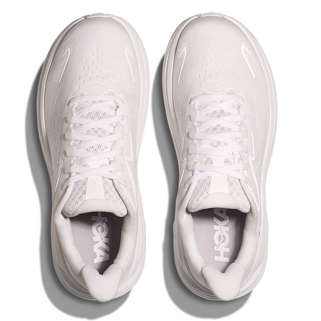 Mens Hoka Clifton 10 in White/White – Lucky Shoes