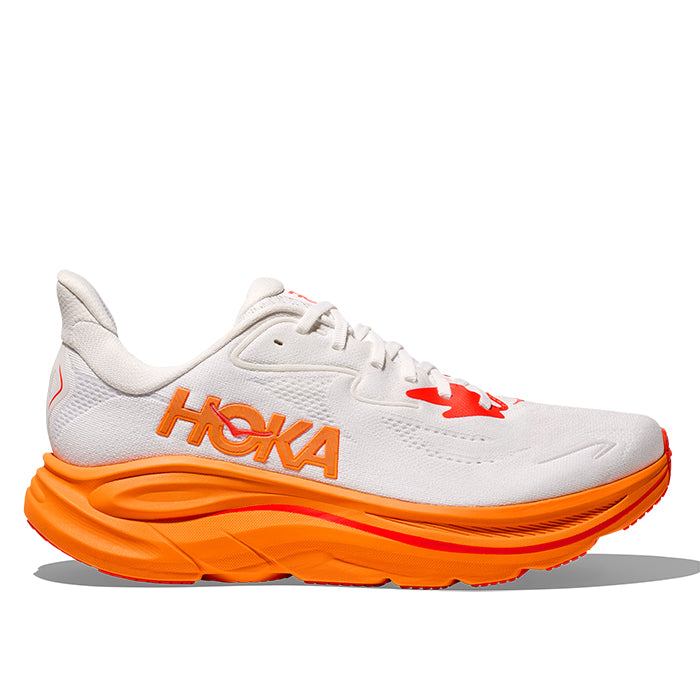 Womens Hoka Clifton 10 in Frost/Orange Zest – Lucky Shoes