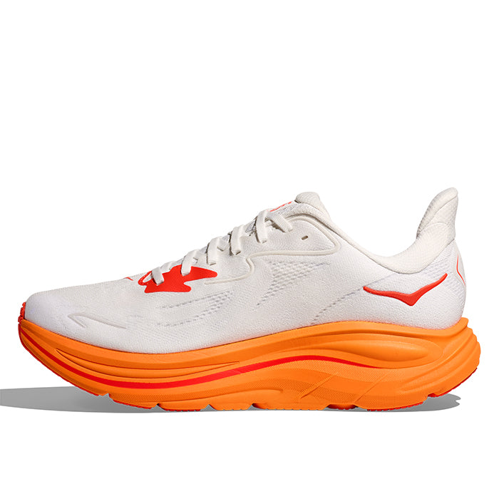 Womens Hoka Clifton 10 in Frost/Orange Zest – Lucky Shoes