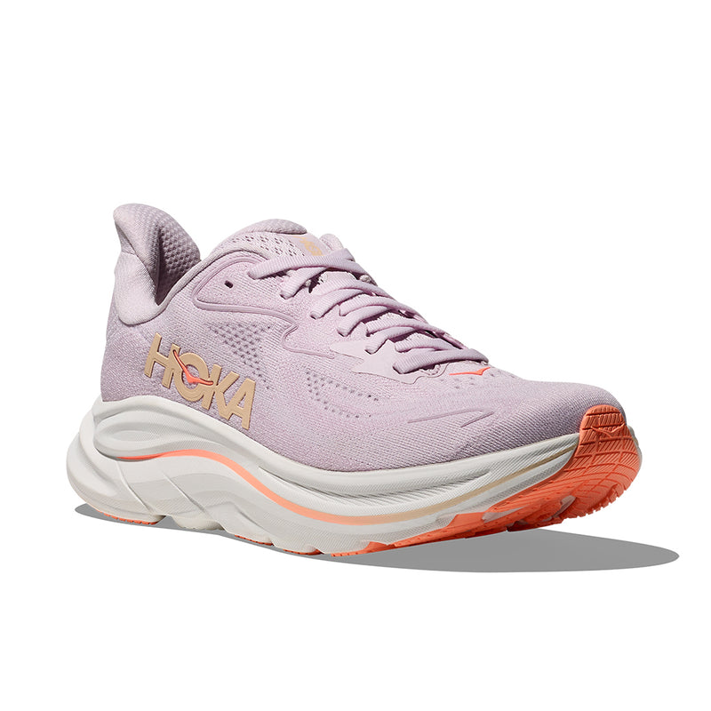 Hoka Clifton 10 Wide Lilac Cream/Tangerine Glow