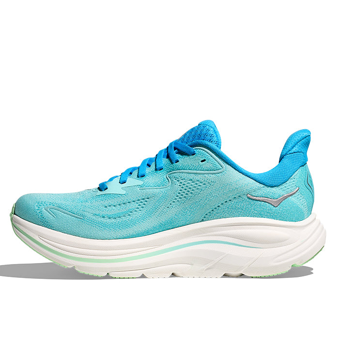 Womens Hoka Clifton 10 Wide in Skyward Blue/Cielo Blue – Lucky Shoes