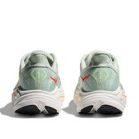 Womens Hoka Clifton 10 Wide in Sea Glass/Neon Flame