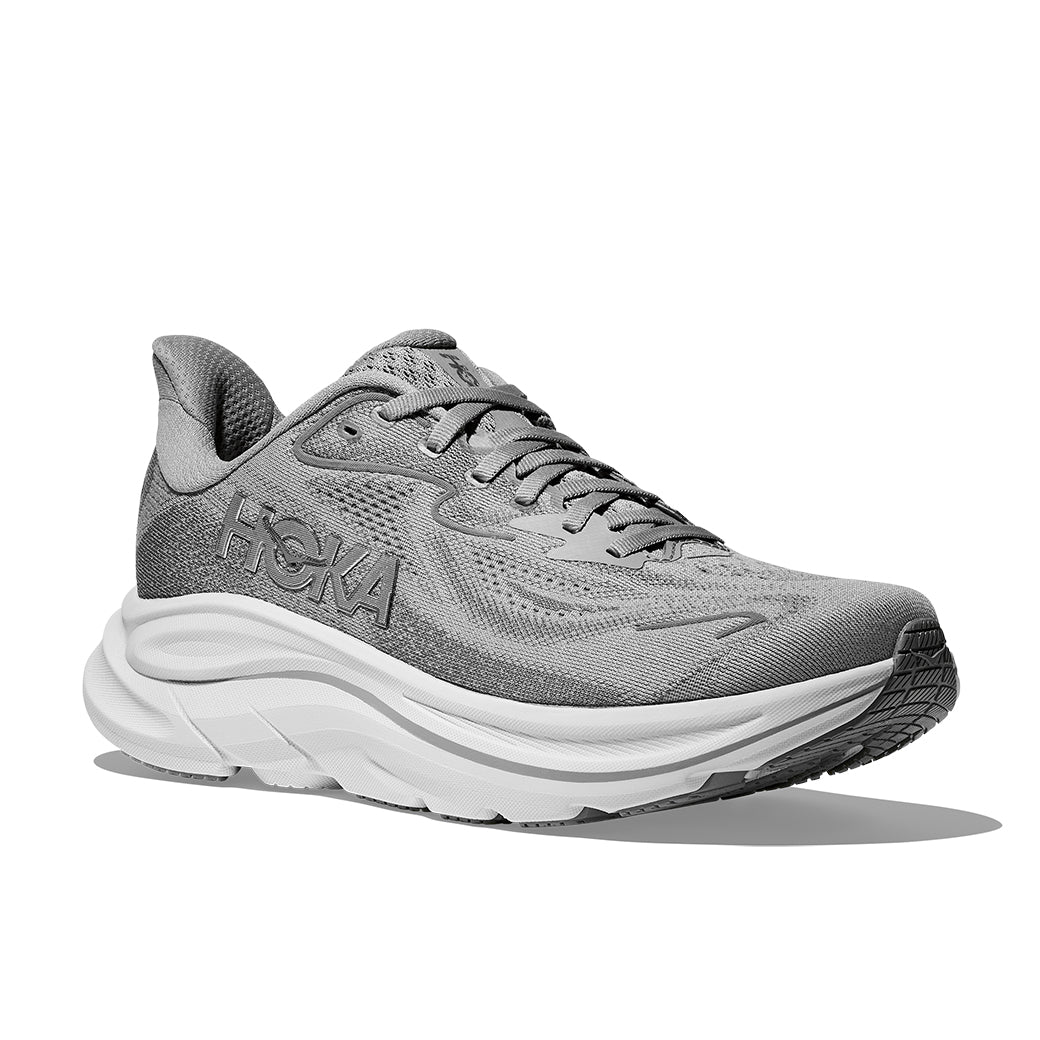 Womens Hoka Clifton 10 Wide in Stellar Grey/ Galactic Grey – Lucky