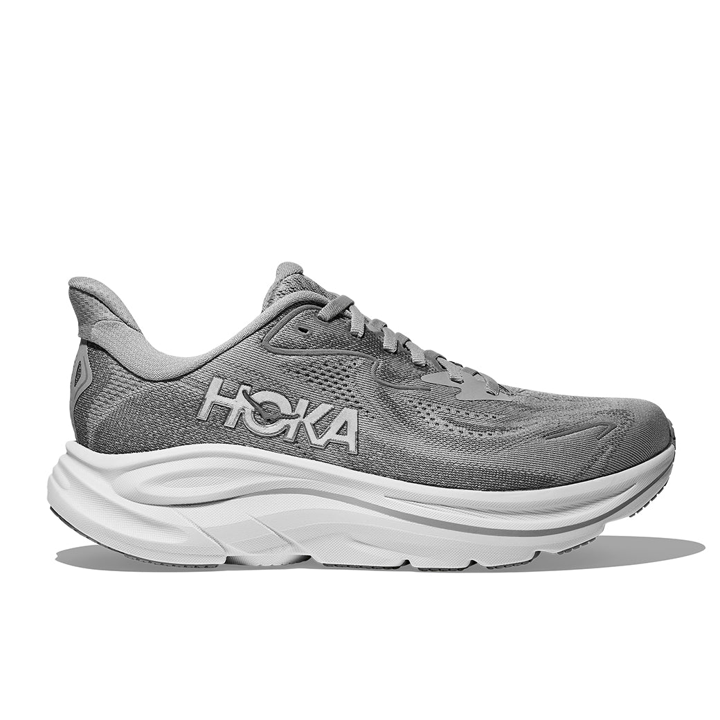 Womens Hoka Clifton 10 Wide in Stellar Grey/ Galactic Grey – Lucky