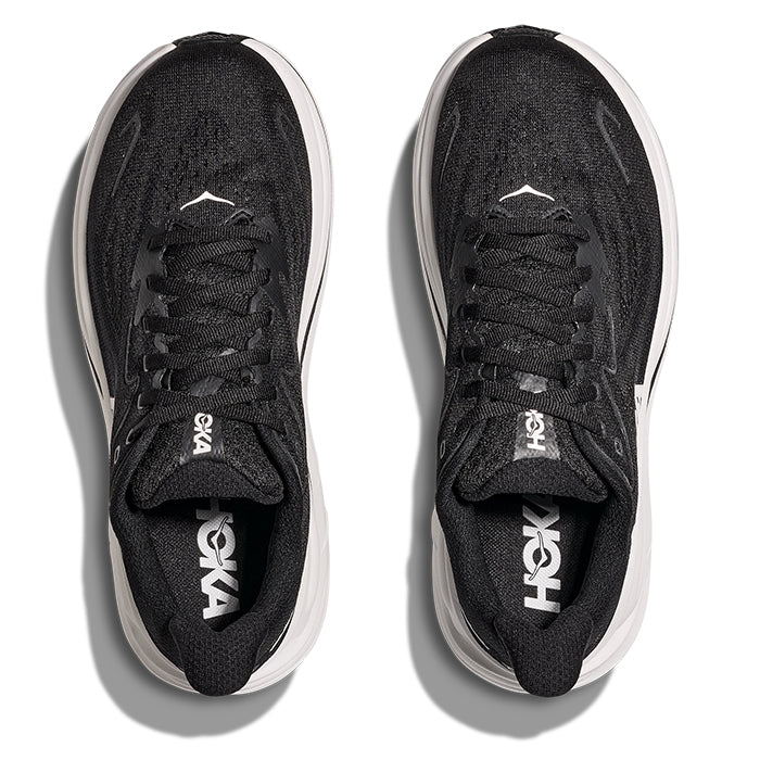 Womens Hoka Clifton 10 Extra Wide in Black/White – Lucky Shoes