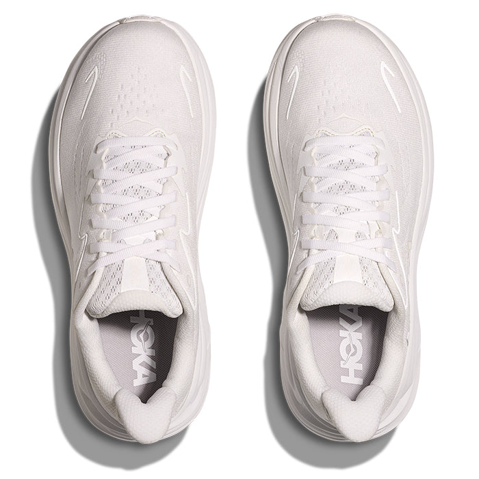 Womens Hoka Clifton 10 Extra Wide in White/White – Lucky Shoes