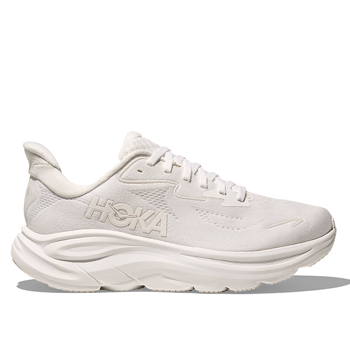 Womens Hoka Clifton 10 Extra Wide in White/White – Lucky Shoes