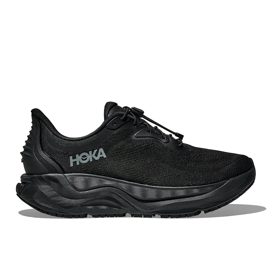 Womens Hoka Arahi SR (Slip Resistant) in Black/Black