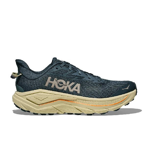 Mens Hoka Challenger 8 in Faded Navy/Pampass Grass