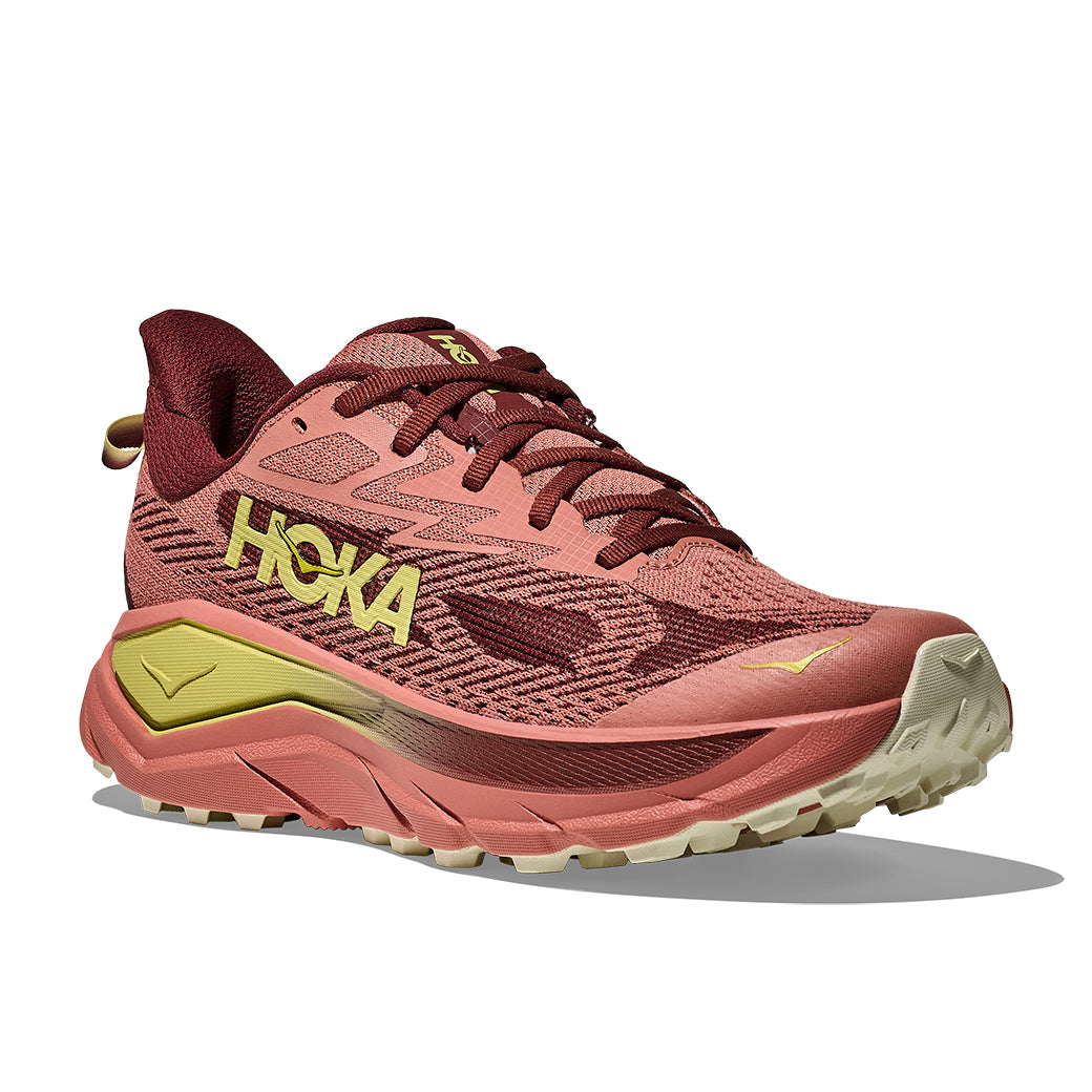 chika Womens Hoka Challenger 8 Wide in Blush/ Dark Cedar – Lucky Shoes