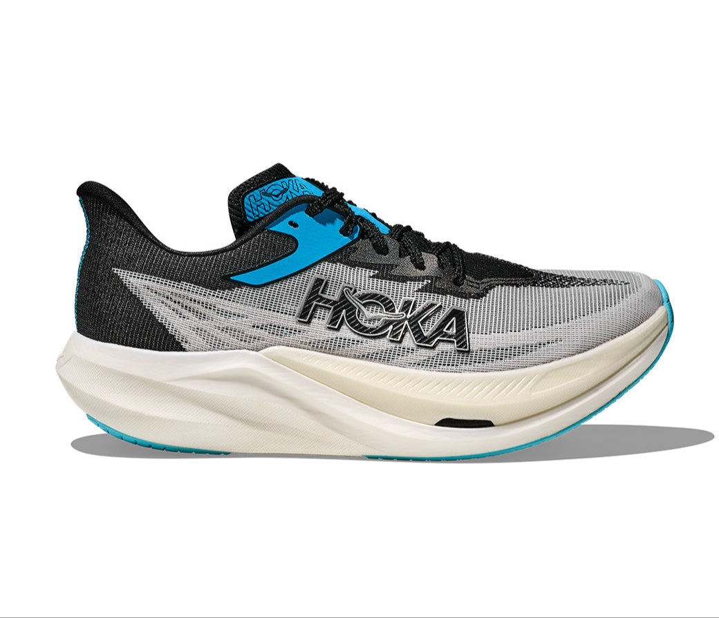 Mens Hoka Rocket X 3 in White/Black – Lucky Shoes