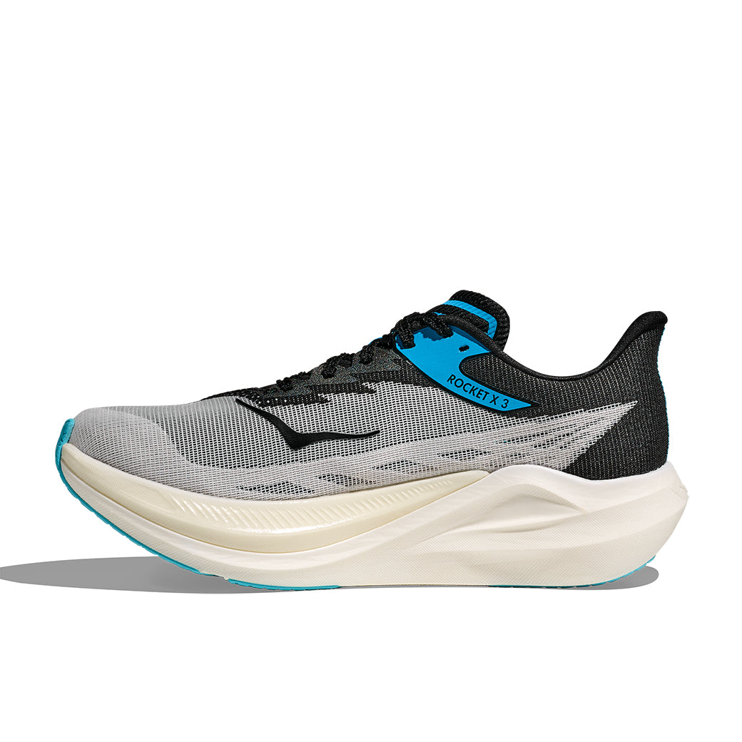 Mens Hoka Rocket X 3 in White/Black – Lucky Shoes