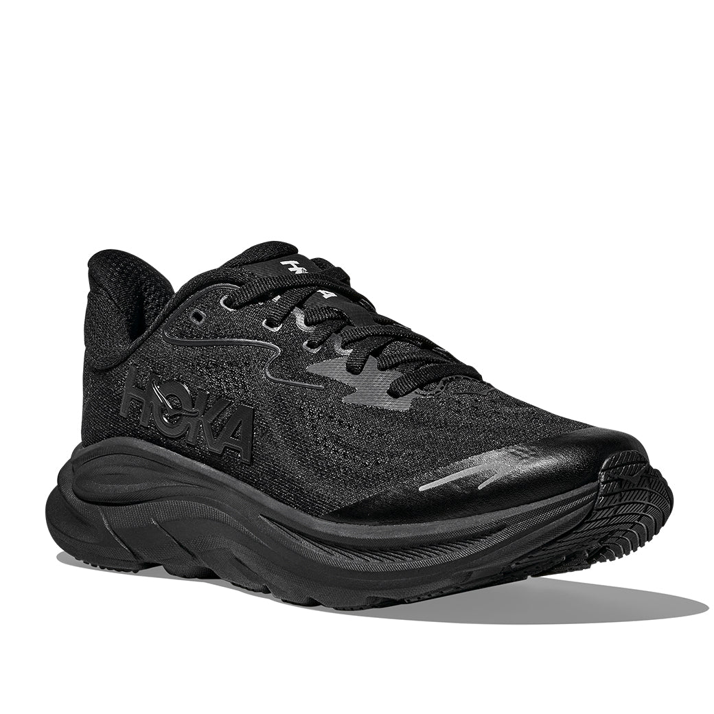 Big Boy Hoka Clifton 10 in Black/Black – Lucky Shoes