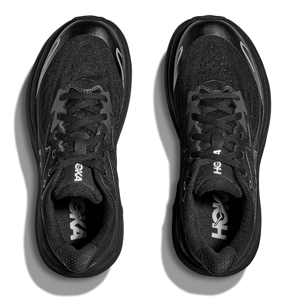 Big Boy Hoka Clifton 10 in Black/Black – Lucky Shoes