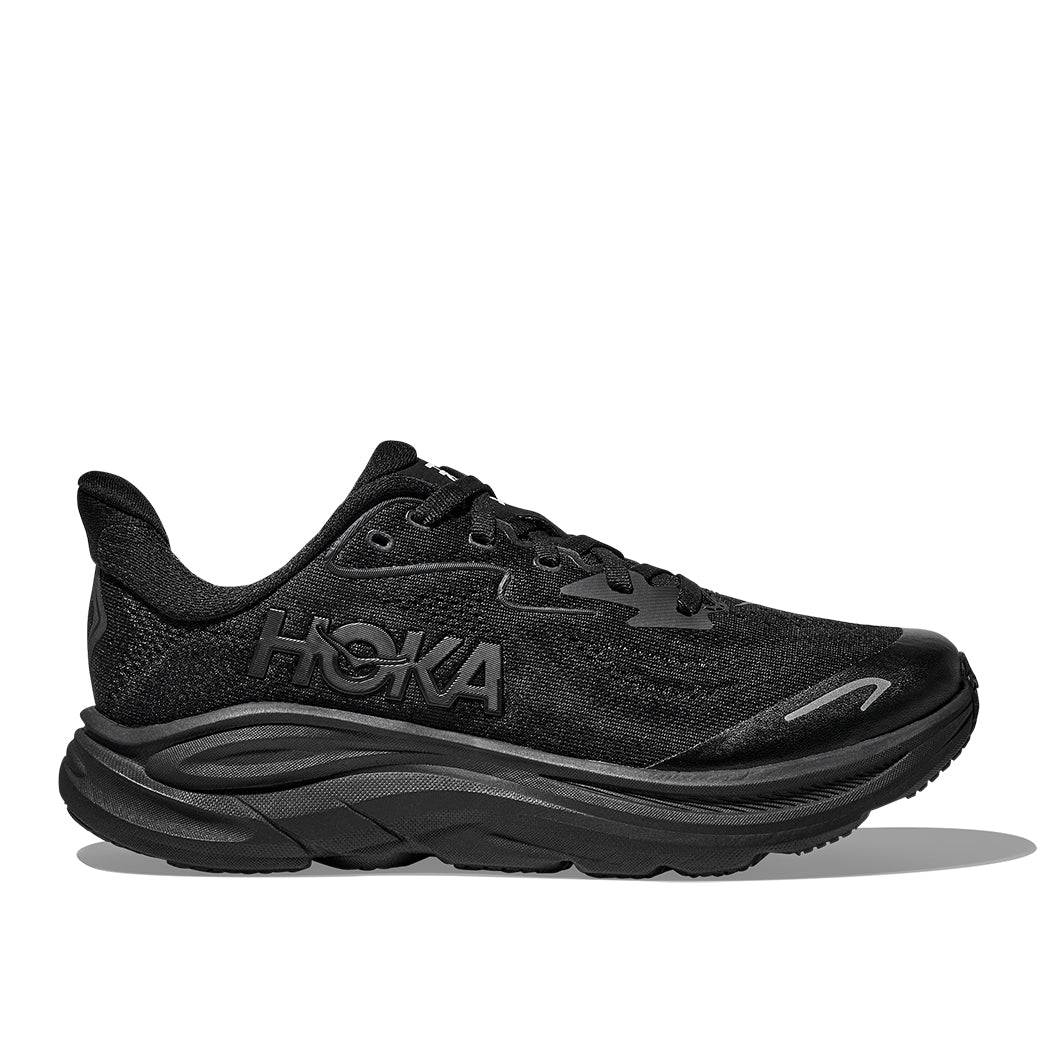 Big Boy Hoka Clifton 10 in Black/Black – Lucky Shoes