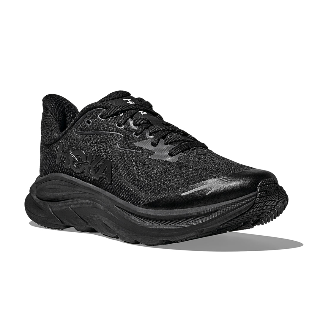 Big Boy Hoka Clifton 10 in Black/Black – Lucky Shoes
