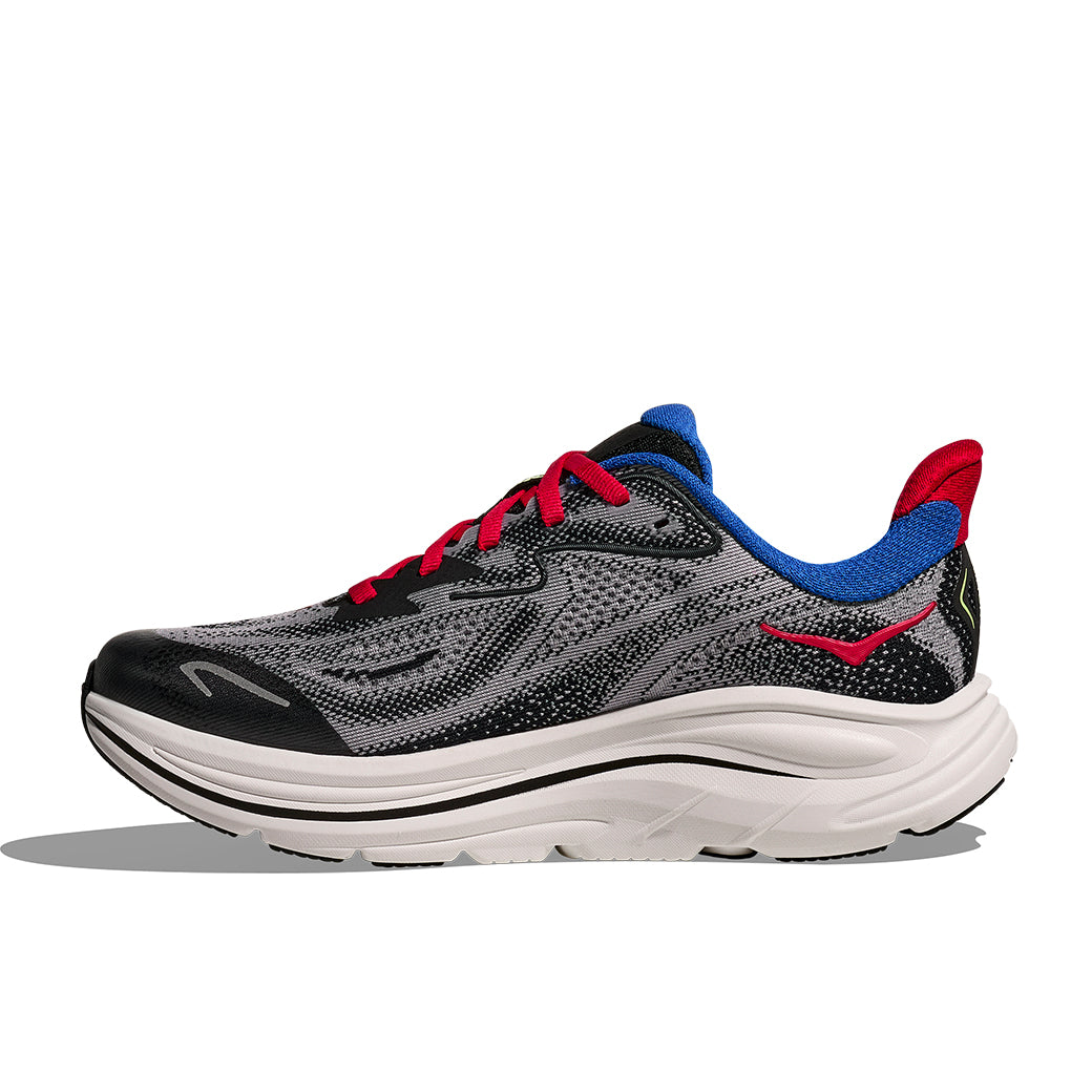 Big Boy Hoka Clifton 10 in Foggy Grey/Black