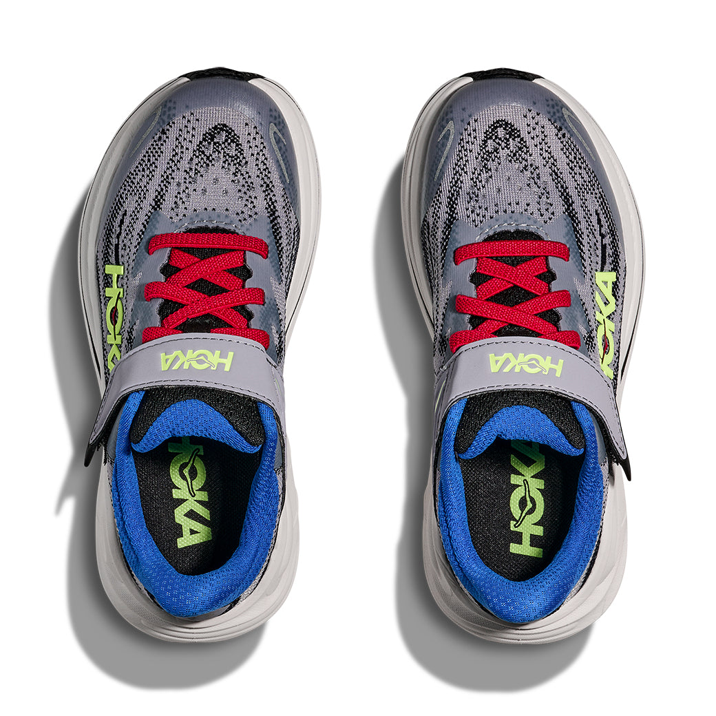 Big Boy Hoka Clifton 10 Alternate Closure in Foggy Grey/Black