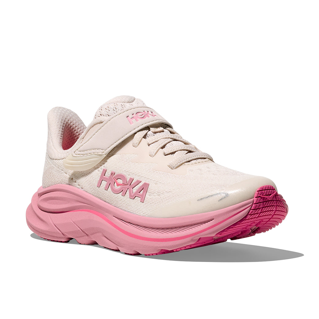 Big Girl Hoka Clifton 10 Alternate Closure in Rose Cream/ Dried