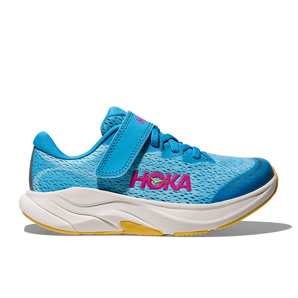 Big Girl Hoka Rincon 4 Alternate Closure in Waterpark/Soaring Blue