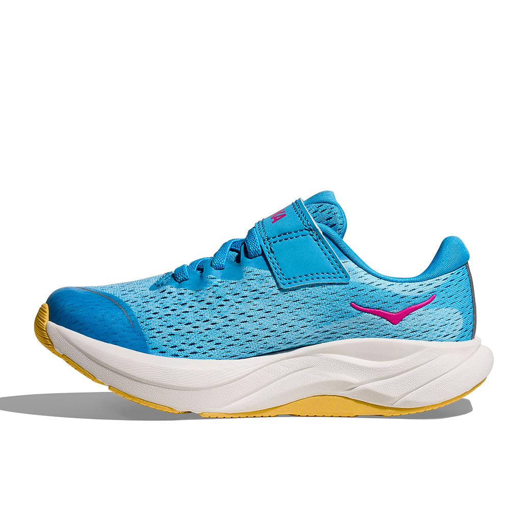 Big Girl Hoka Rincon 4 Alternate Closure in Waterpark/Soaring Blue