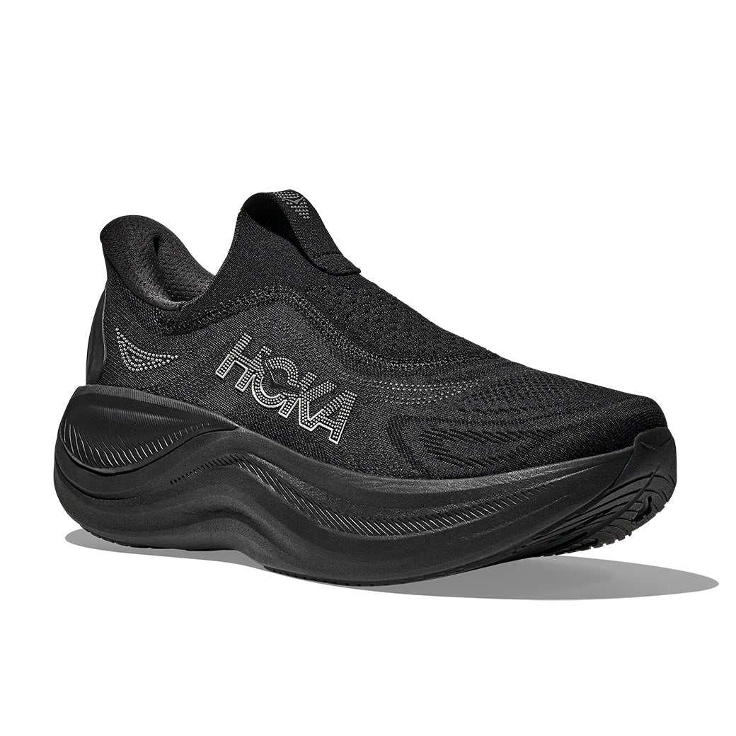 Mens Hoka Skyward Laceless in Black/Black – Lucky Shoes