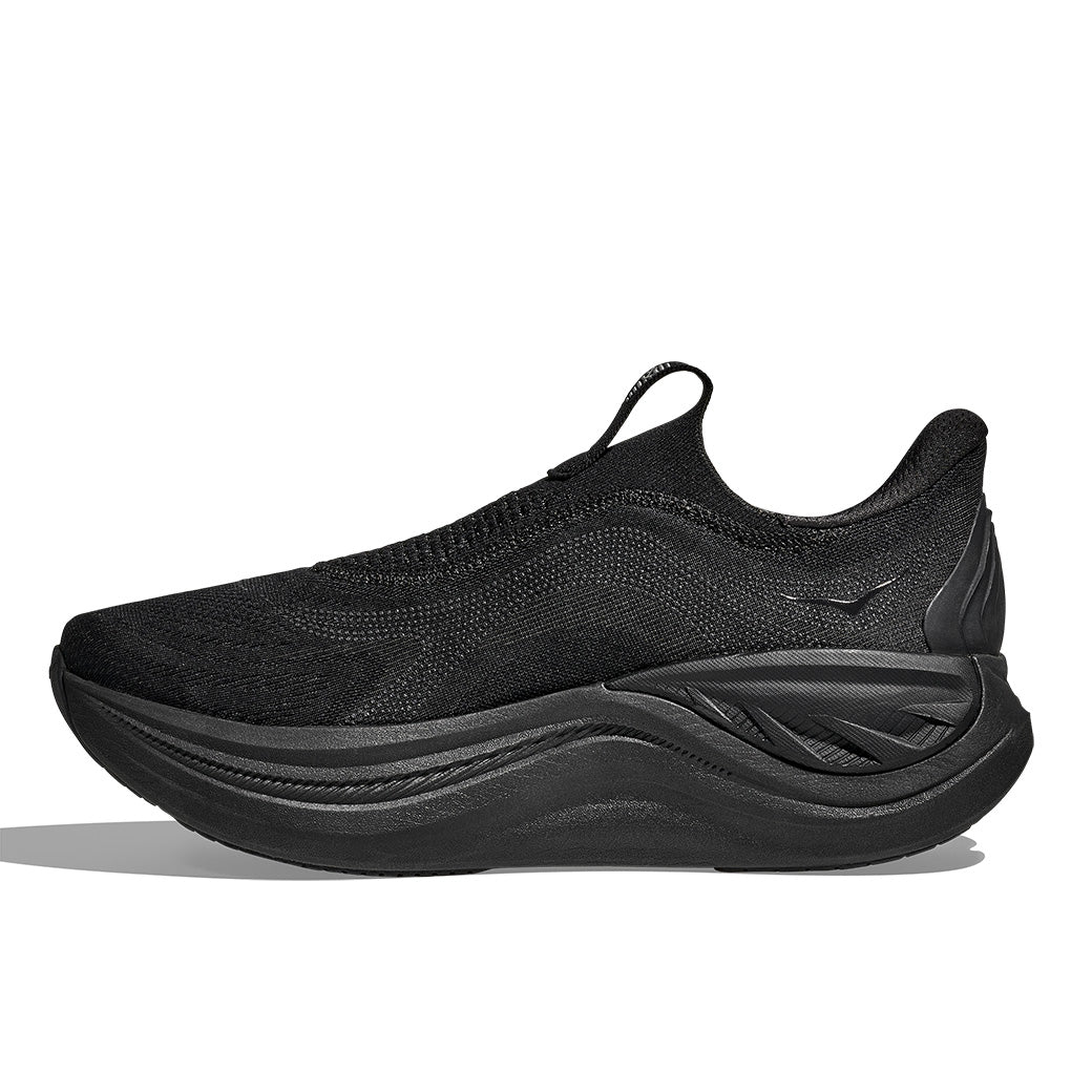 Mens Hoka Skyward Laceless in Black/Black – Lucky Shoes