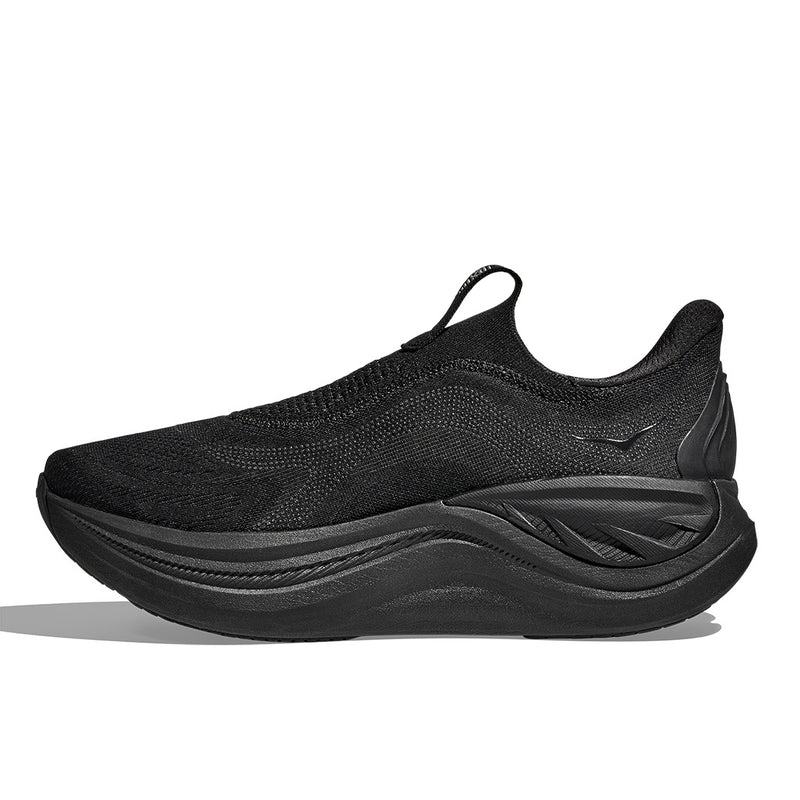 Mens Hoka Skyward Laceless in Black/Black – Lucky Shoes display picture 1