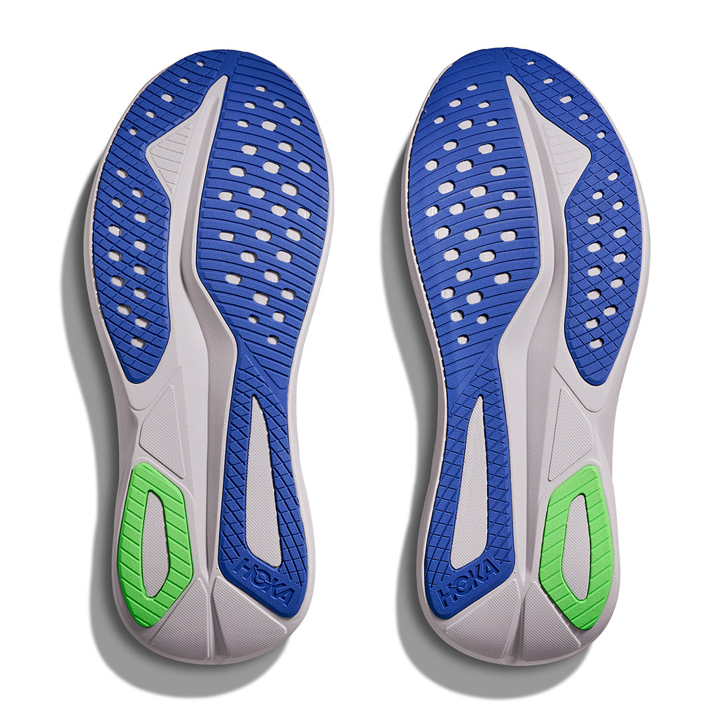 Mens Hoka Mach 7 in Ash Grey/Cobalt Blue
