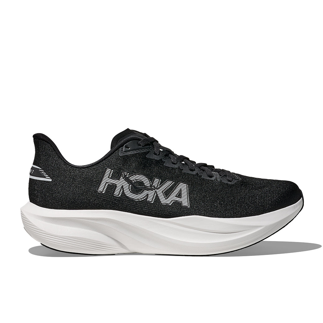 Womens Hoka Mach 7 Wide in Black/White