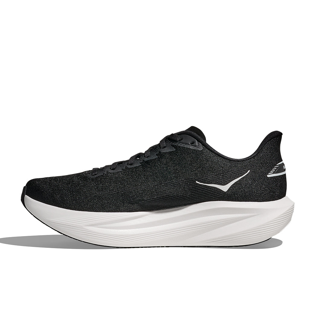 Womens Hoka Mach 7 Wide in Black/White