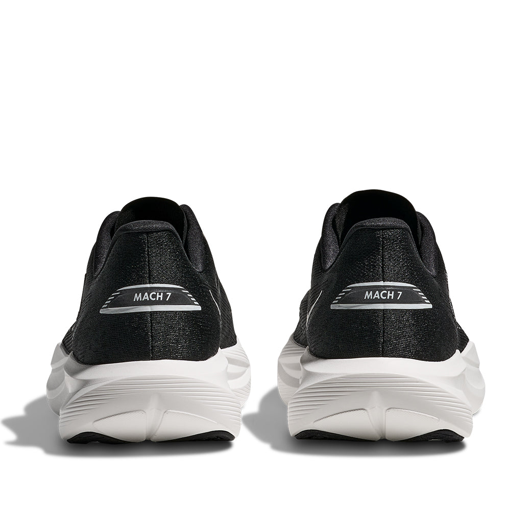 Womens Hoka Mach 7 Wide in Black/White