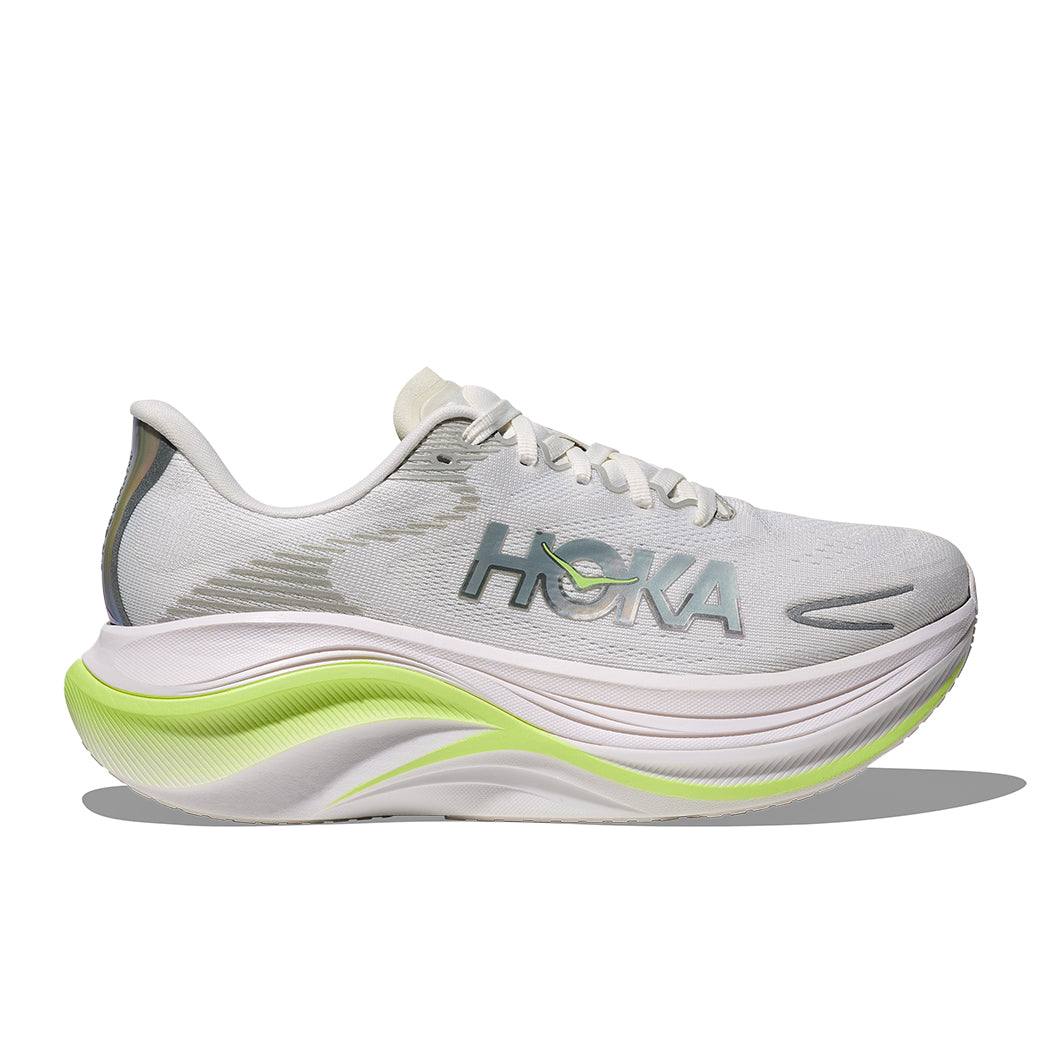 Womens Hoka Skyward X 2 in White/Neon Yuzu