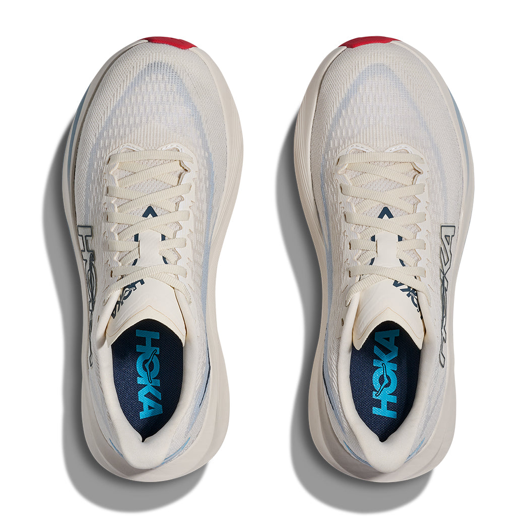 Womens Hoka Mach 7 in Alabaster/Soaring Blue