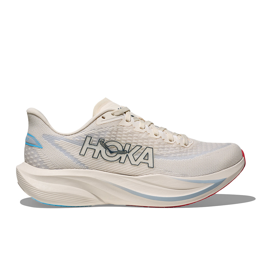 Womens Hoka Mach 7 in Alabaster/Soaring Blue