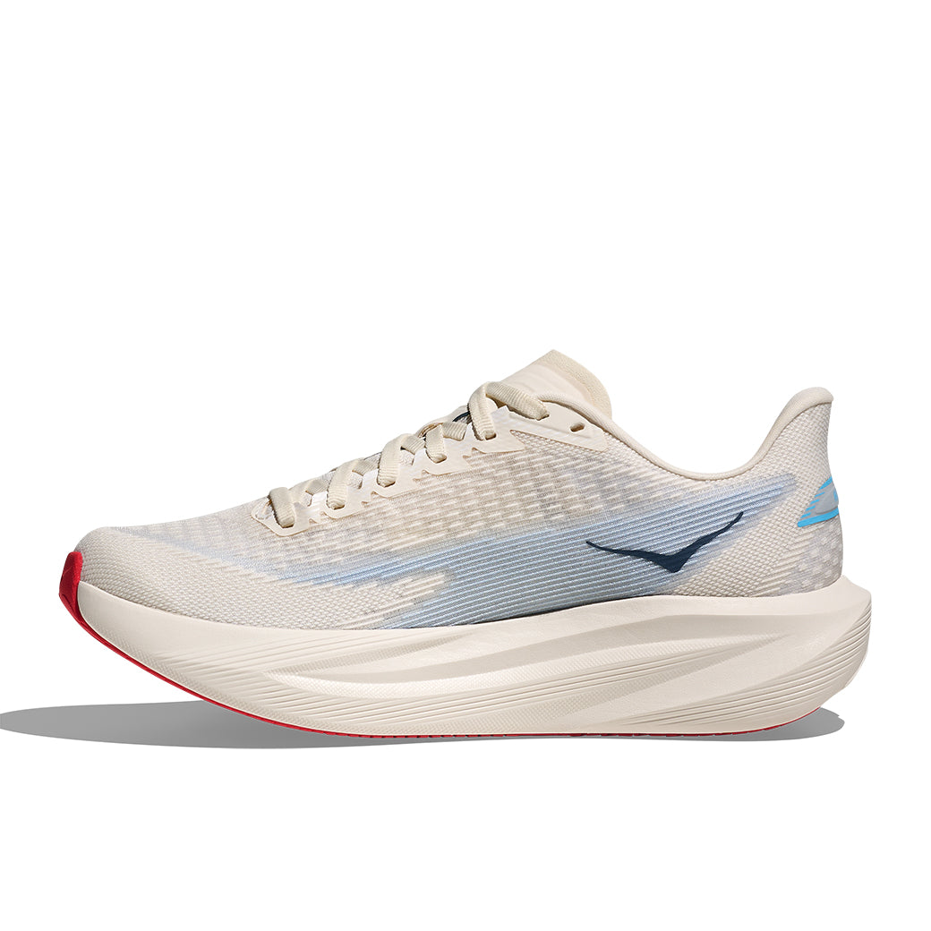 Womens Hoka Mach 7 in Alabaster/Soaring Blue
